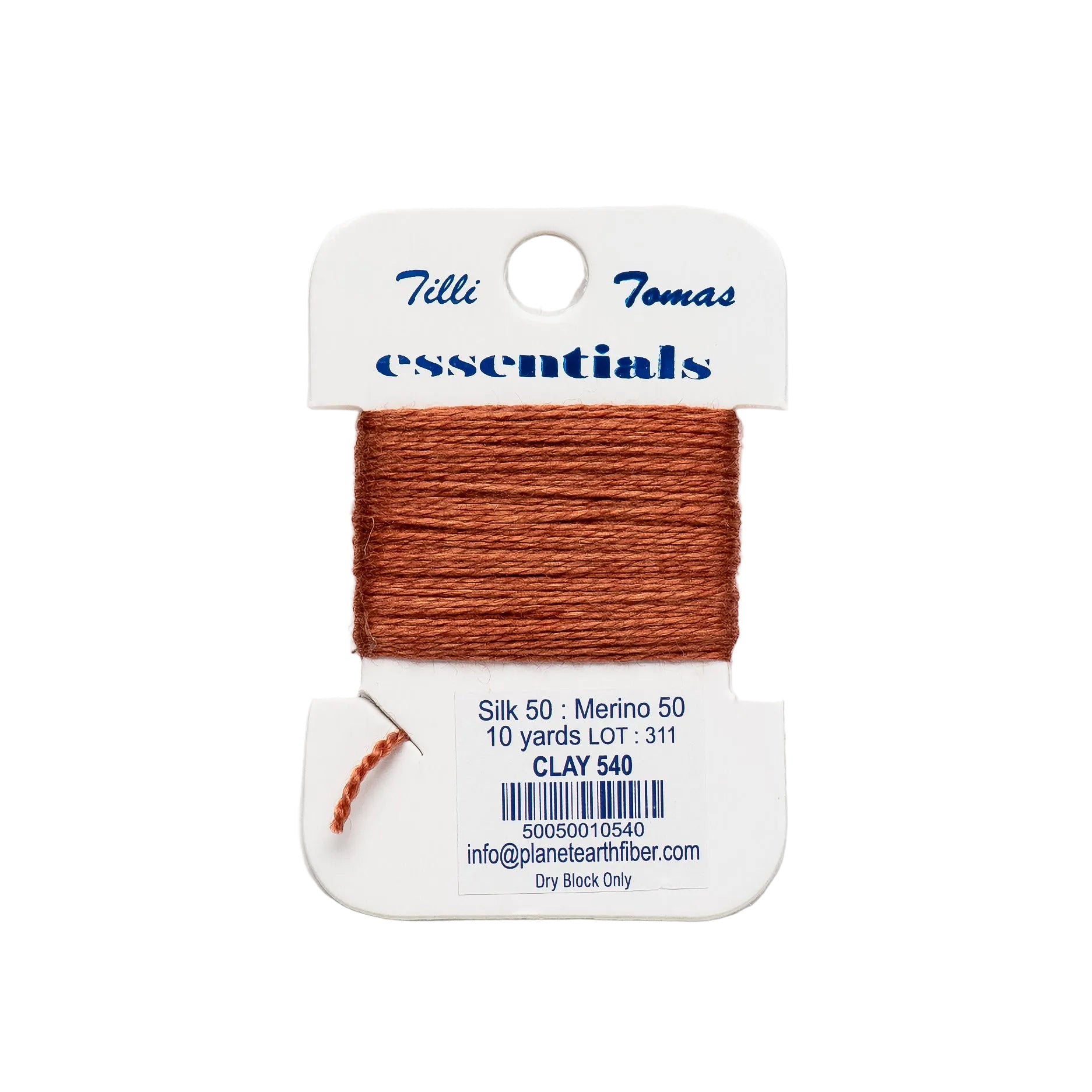 Essentials Cards - 540 Clay — silk card for needlepoint, 18 mesh
