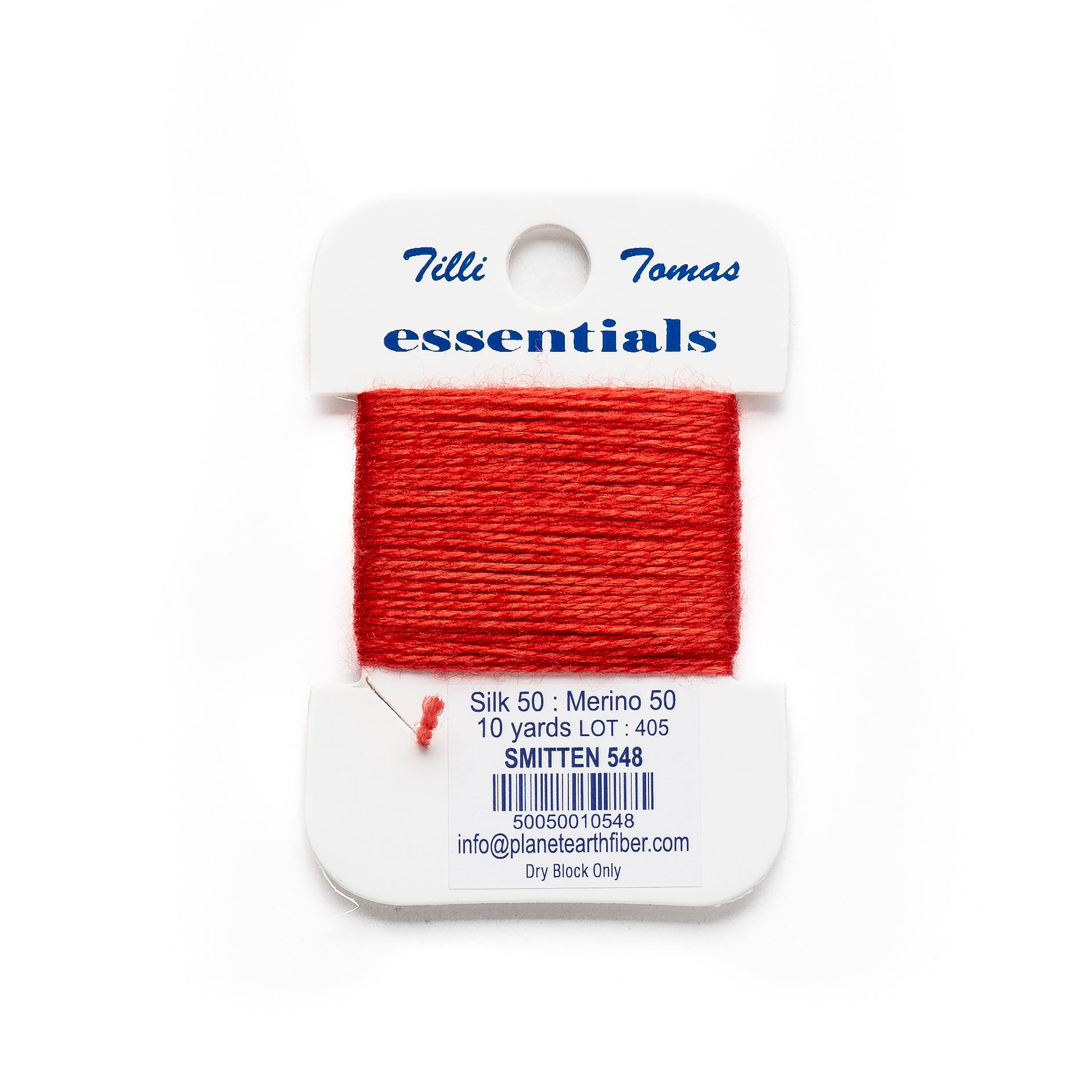 Essentials Cards - 548 Smitten — silk card for needlepoint, 18 mesh