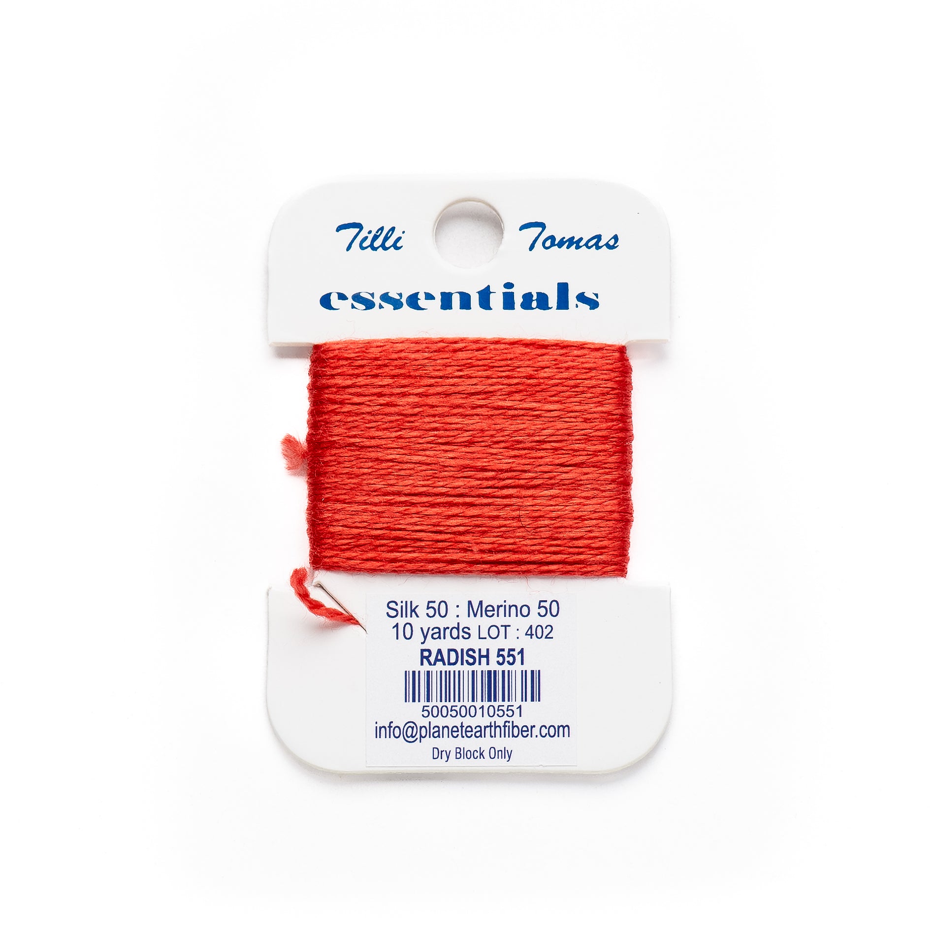 Essentials Cards - 551 Radish — silk card for needlepoint, 18 mesh