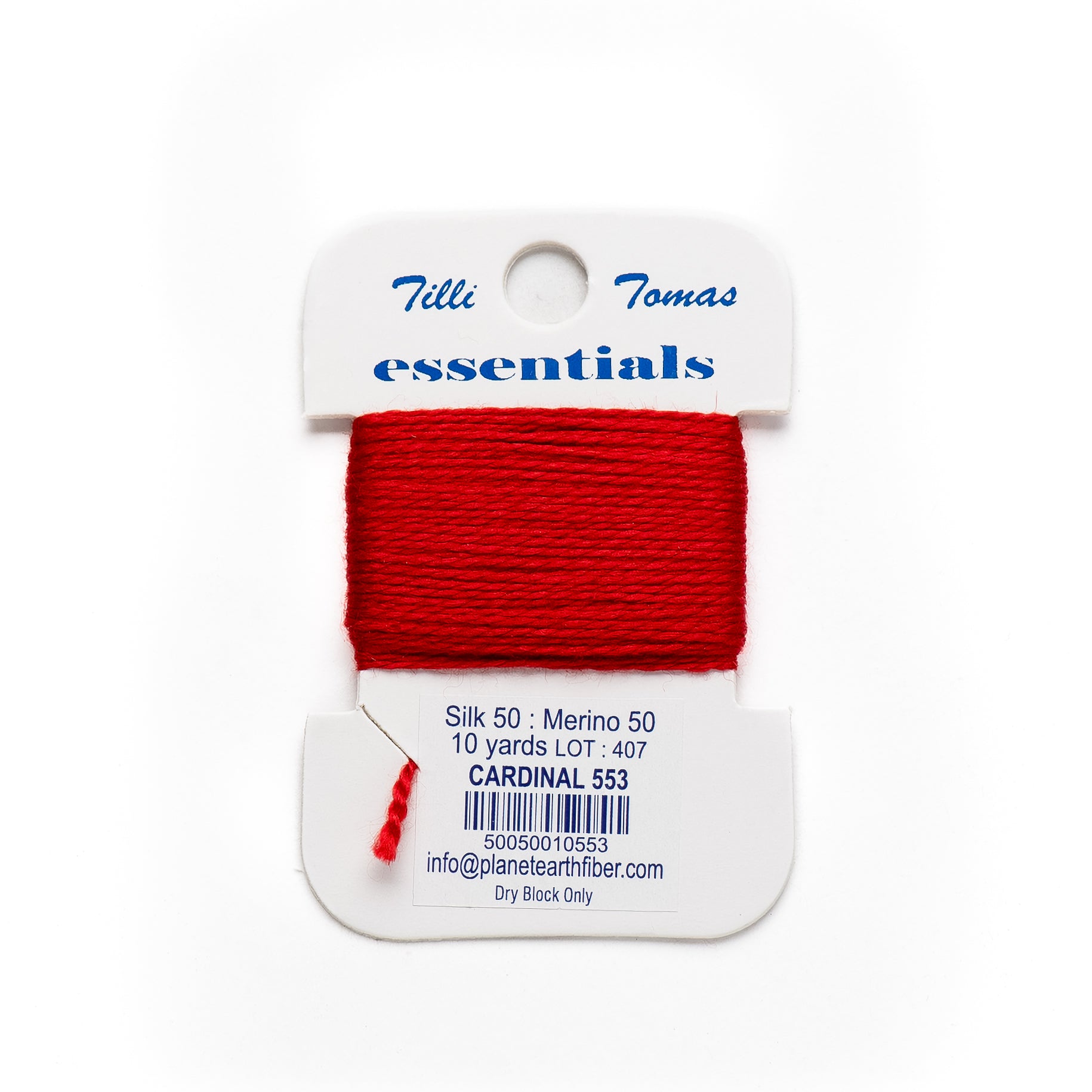 Essentials Cards - 553 Cardinal — silk card for needlepoint, 18 mesh