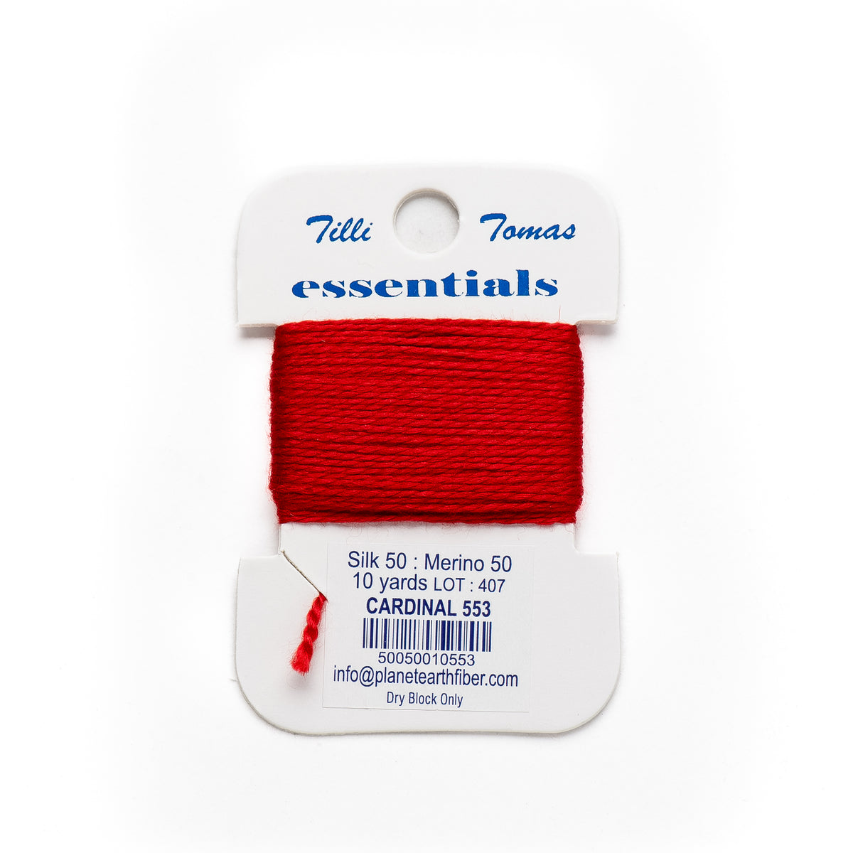 Essentials Cards - 553 Cardinal — silk card for needlepoint, 18 mesh