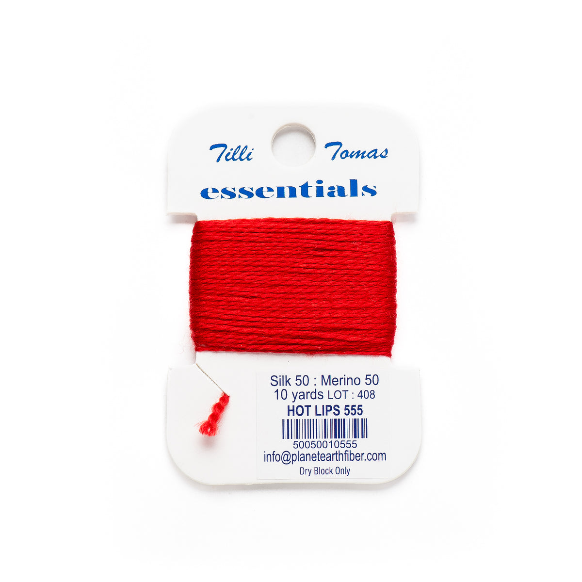 Essentials Cards - 555 Hot Lips — silk card for needlepoint, 18 mesh