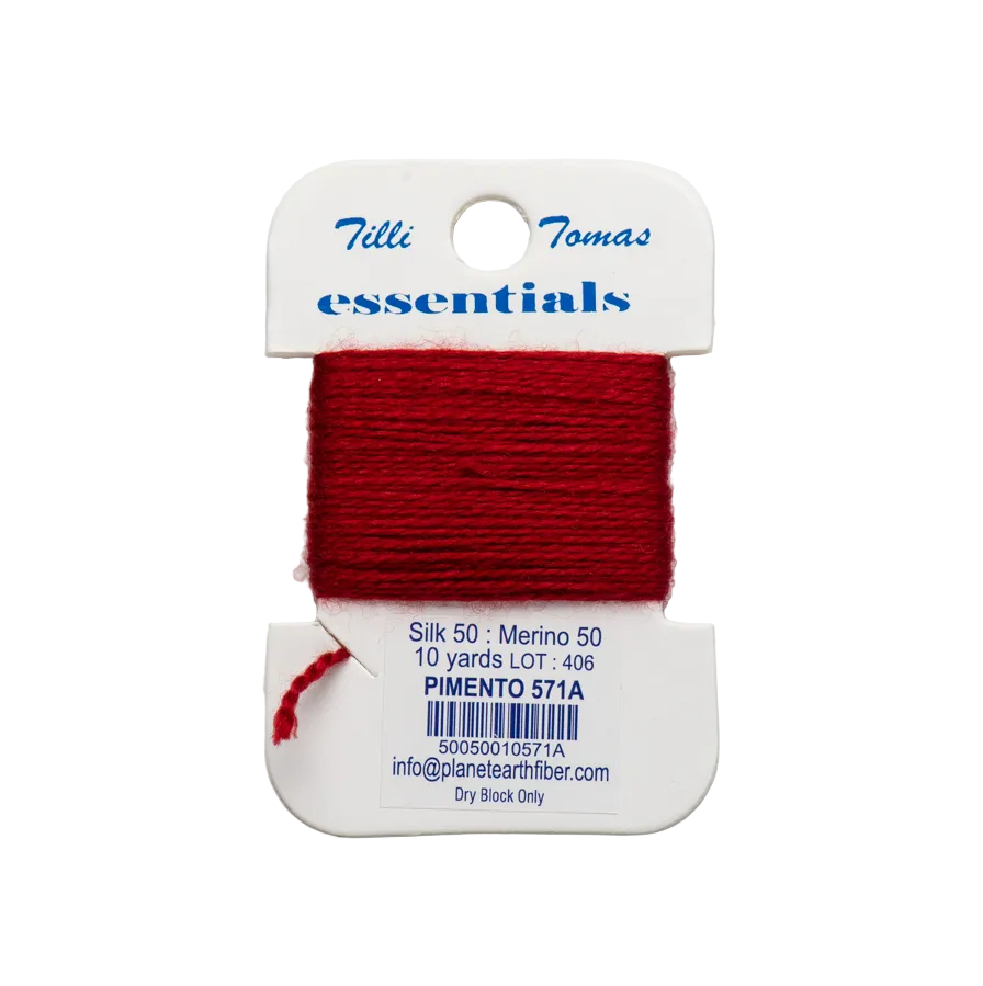 Essentials Cards - 571 Pomegranate — silk card for needlepoint, 18 mesh