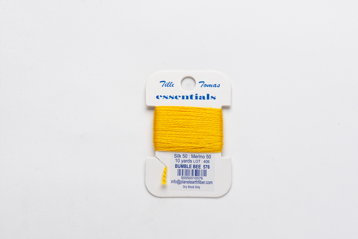 Essentials Cards - 576 Bumble Bee — silk card for needlepoint, 18 mesh