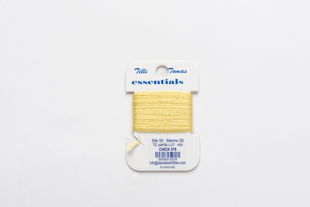 Essentials Cards - 578 Chick — silk card for needlepoint, 18 mesh