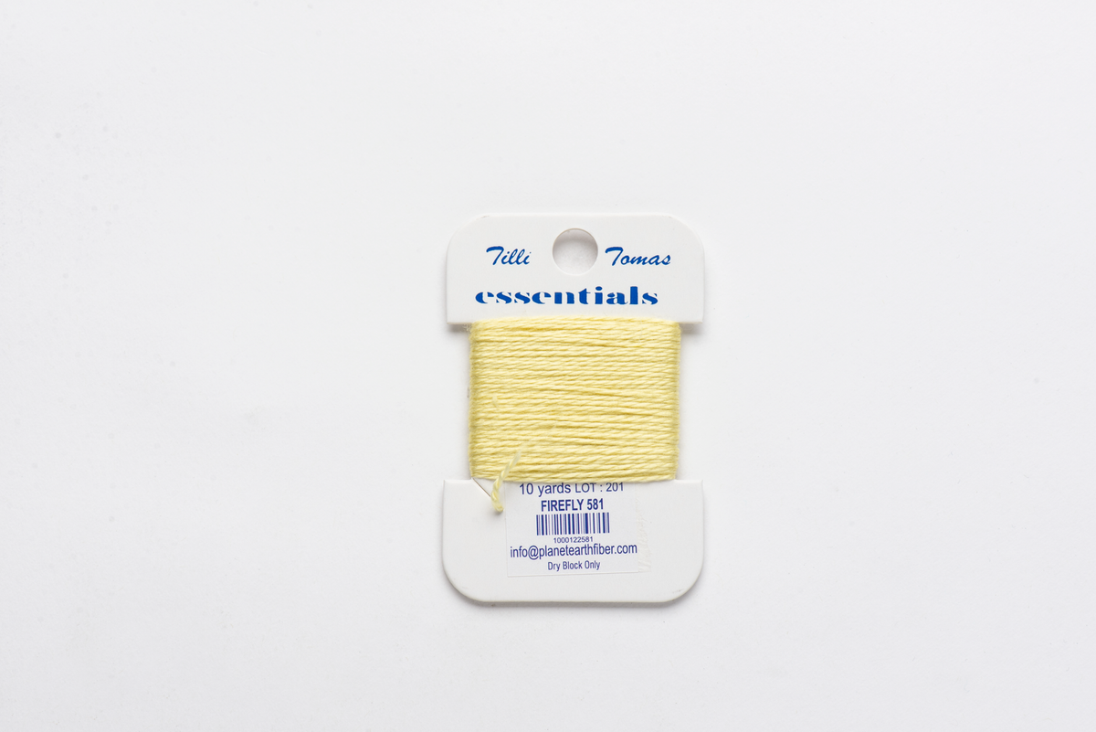 Essentials Cards - 581 Firefly — silk card for needlepoint, 18 mesh