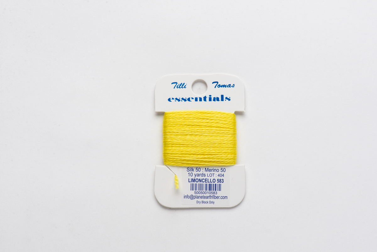 Essentials Cards - 583 Limoncello — silk card for needlepoint, 18 mesh