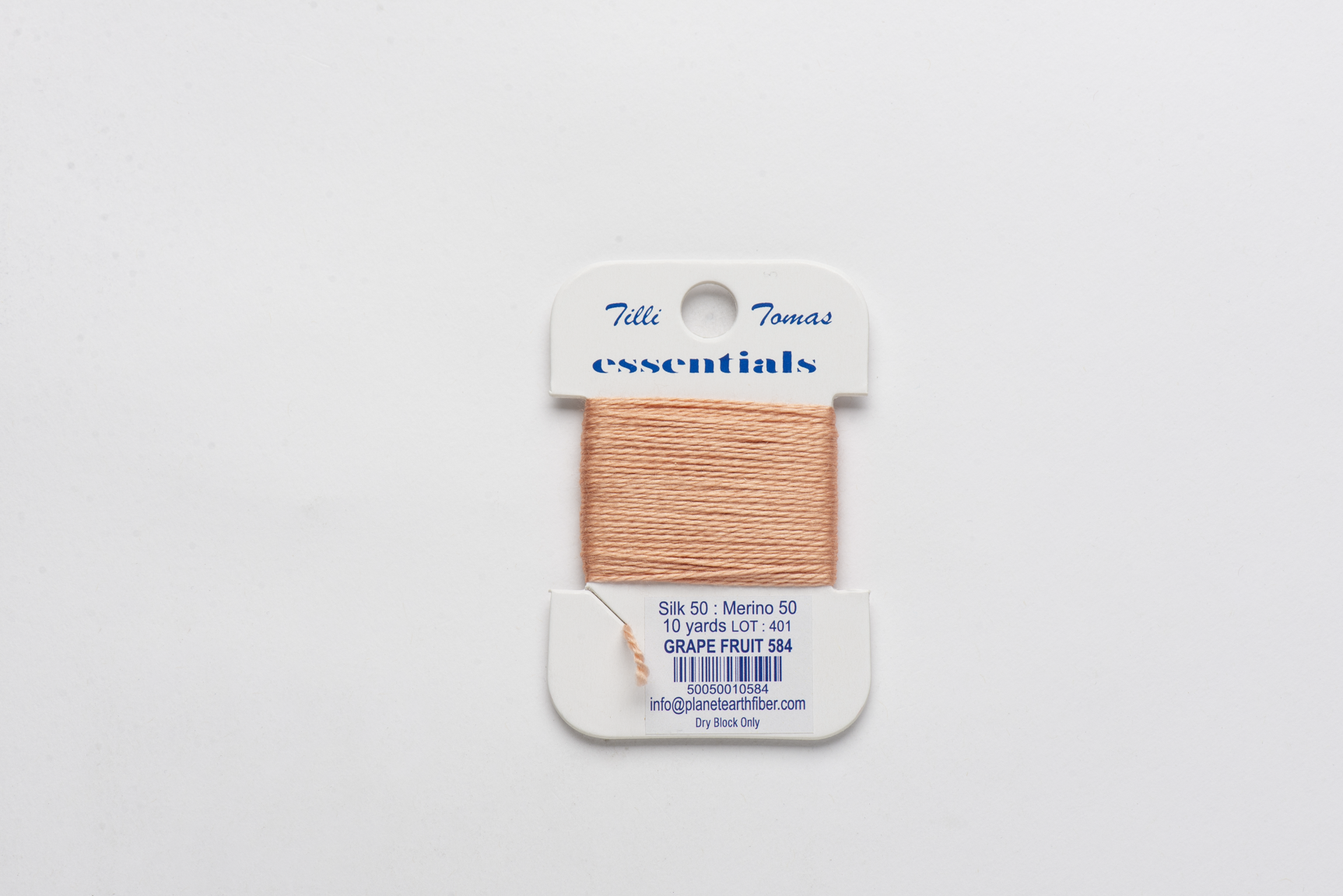 Essentials Cards - 584 Grapefruit — silk card for needlepoint, 18 mesh