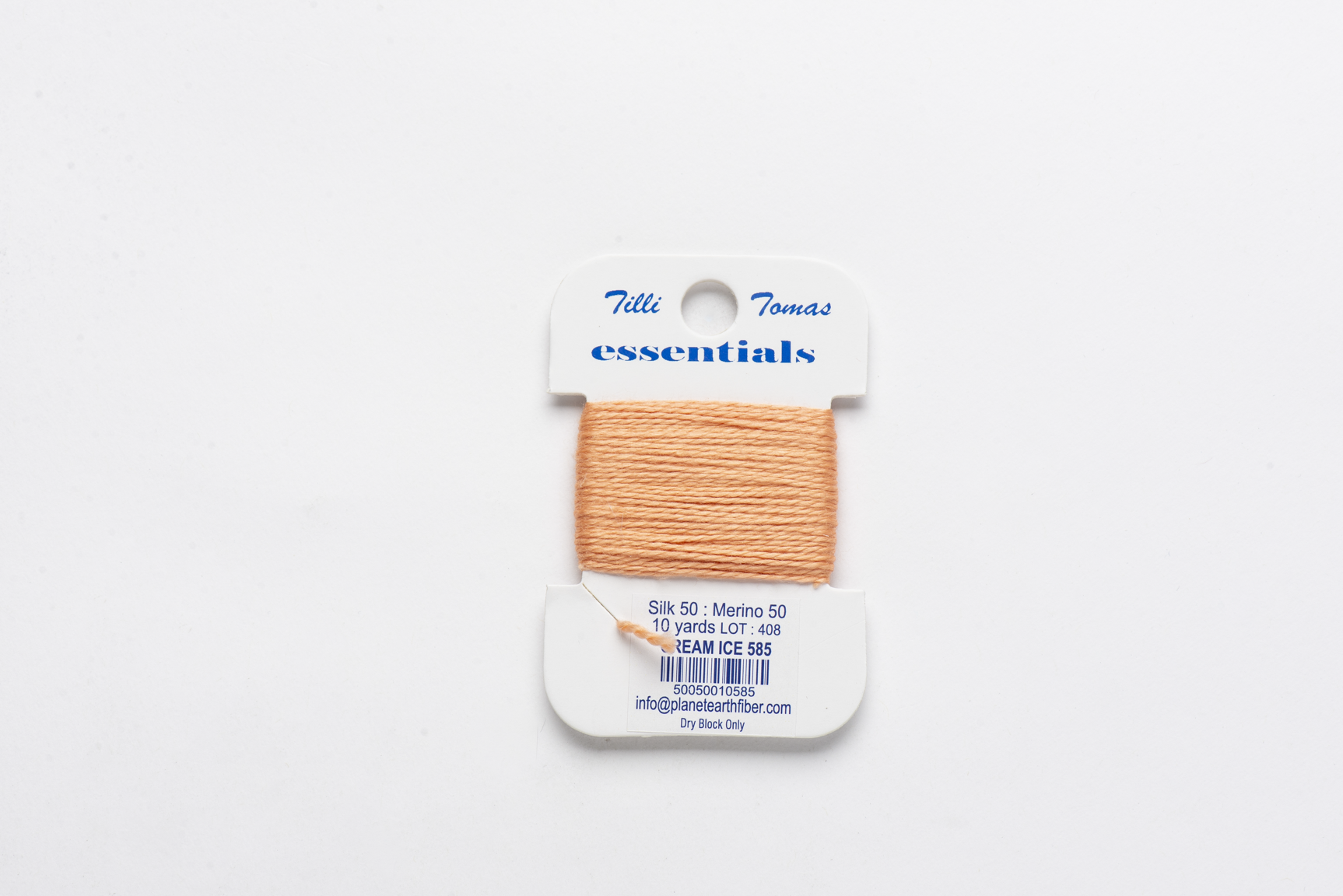 Essentials Cards - 585 Cream Ice — silk card for needlepoint, 18 mesh