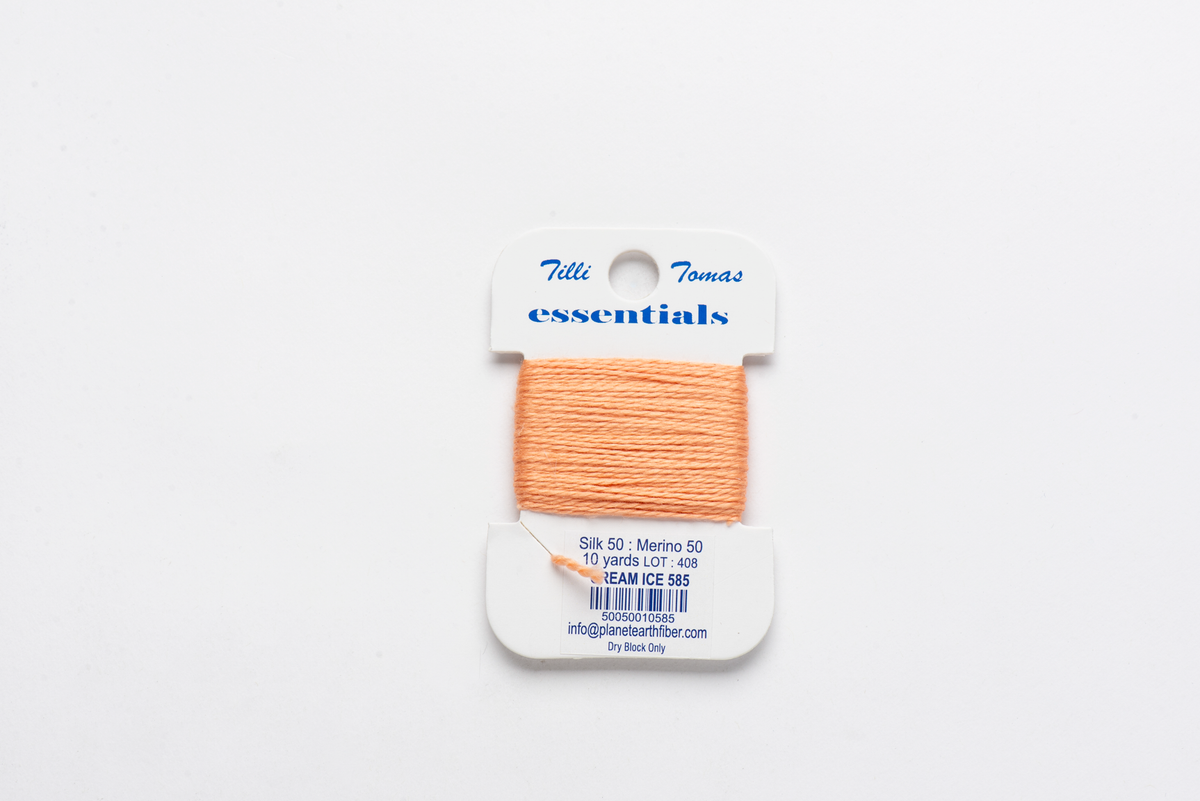 Essentials Cards - 585 Cream Ice — silk card for needlepoint, 18 mesh