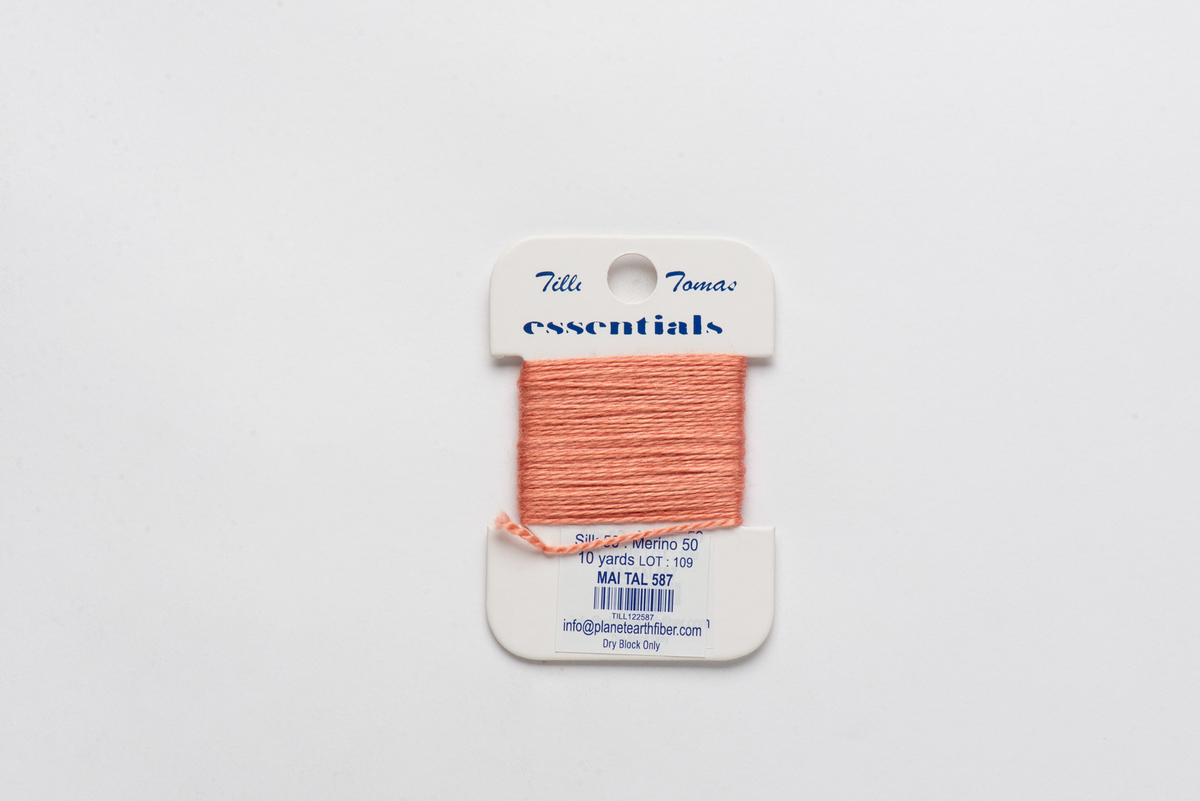 Essentials Cards - 587 Mai Tai — silk card for needlepoint, 18 mesh