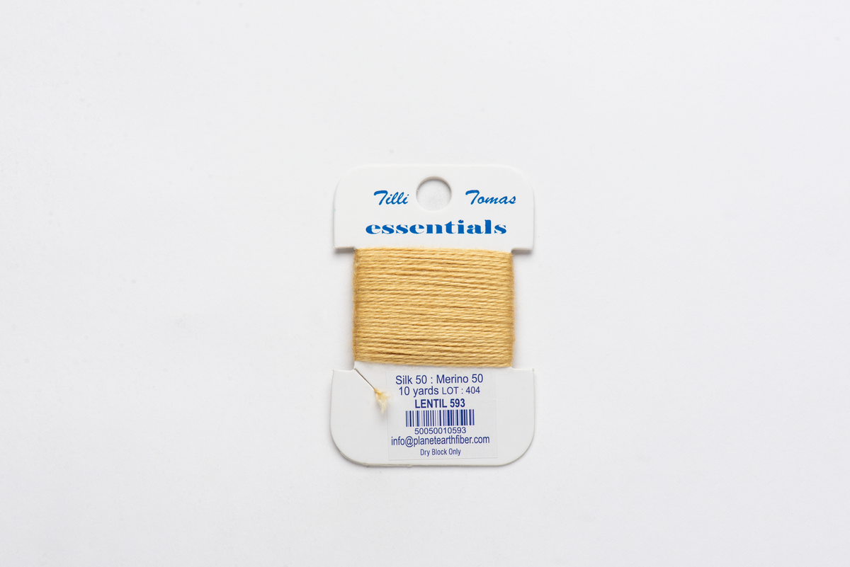Essentials Cards - 593 Lentil — silk card for needlepoint, 18 mesh