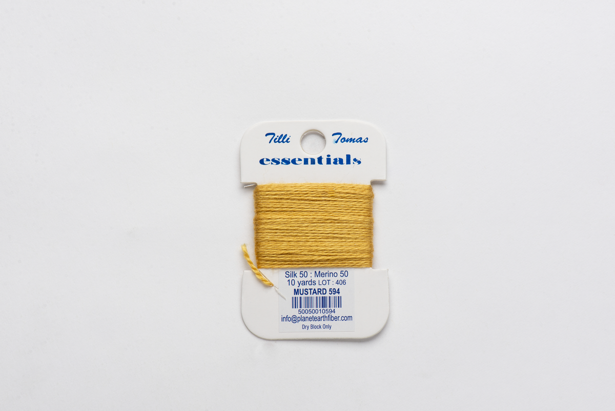 Essentials Cards - 594 Mustard — silk card for needlepoint, 18 mesh