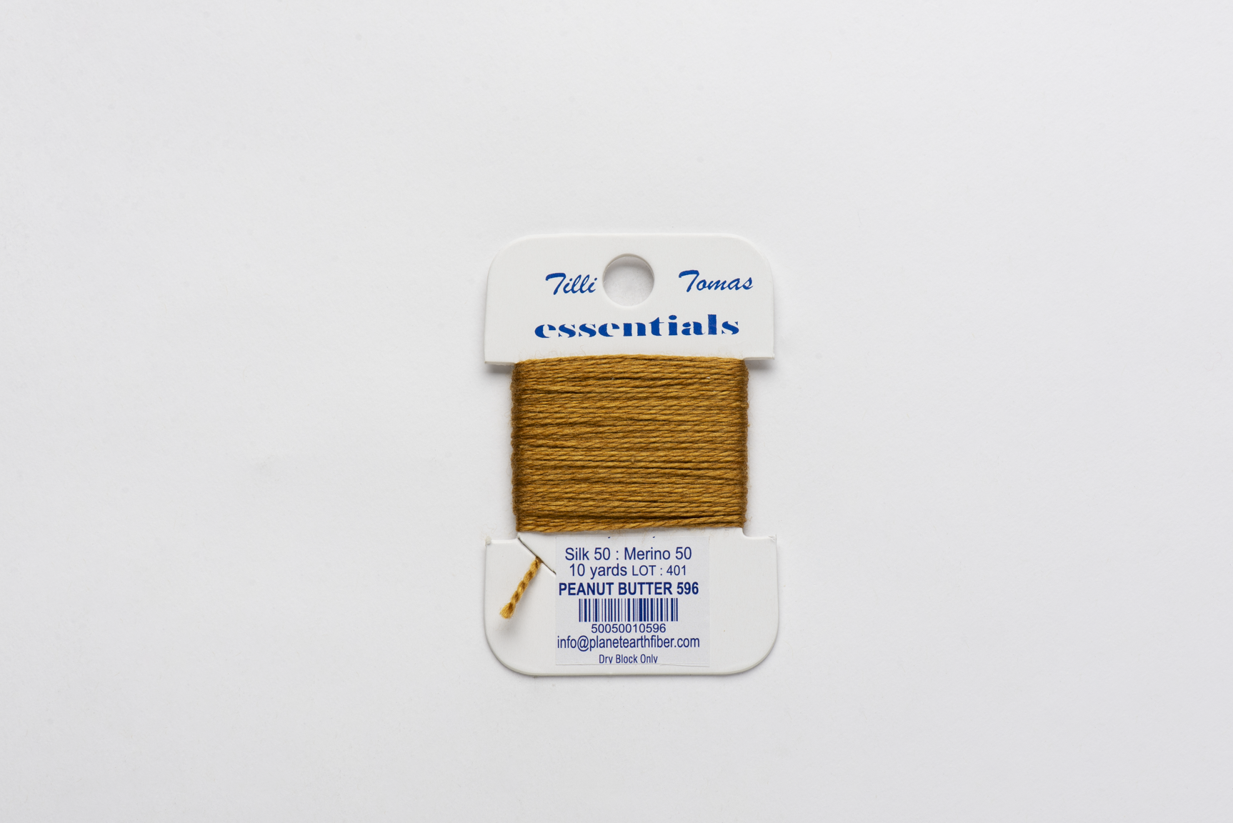 Essentials Cards - 596 Peanut Butter — silk card for needlepoint, 18 mesh