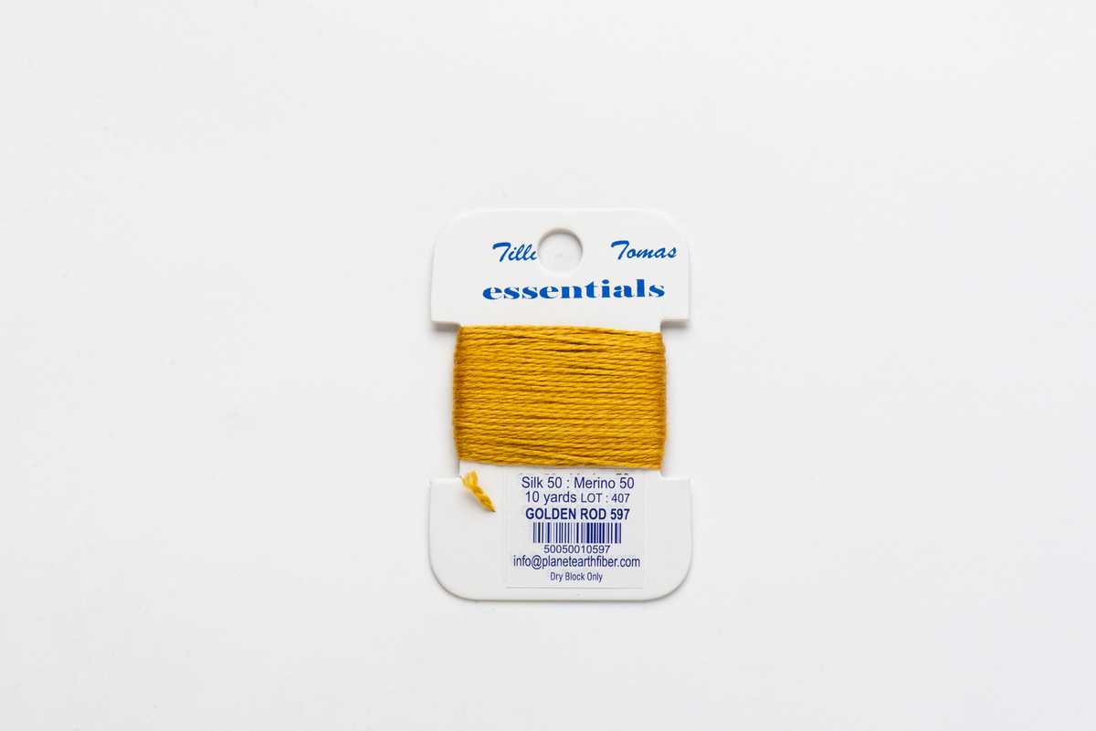 Essentials Cards - 597 Golden Rod — silk card for needlepoint, 18 mesh