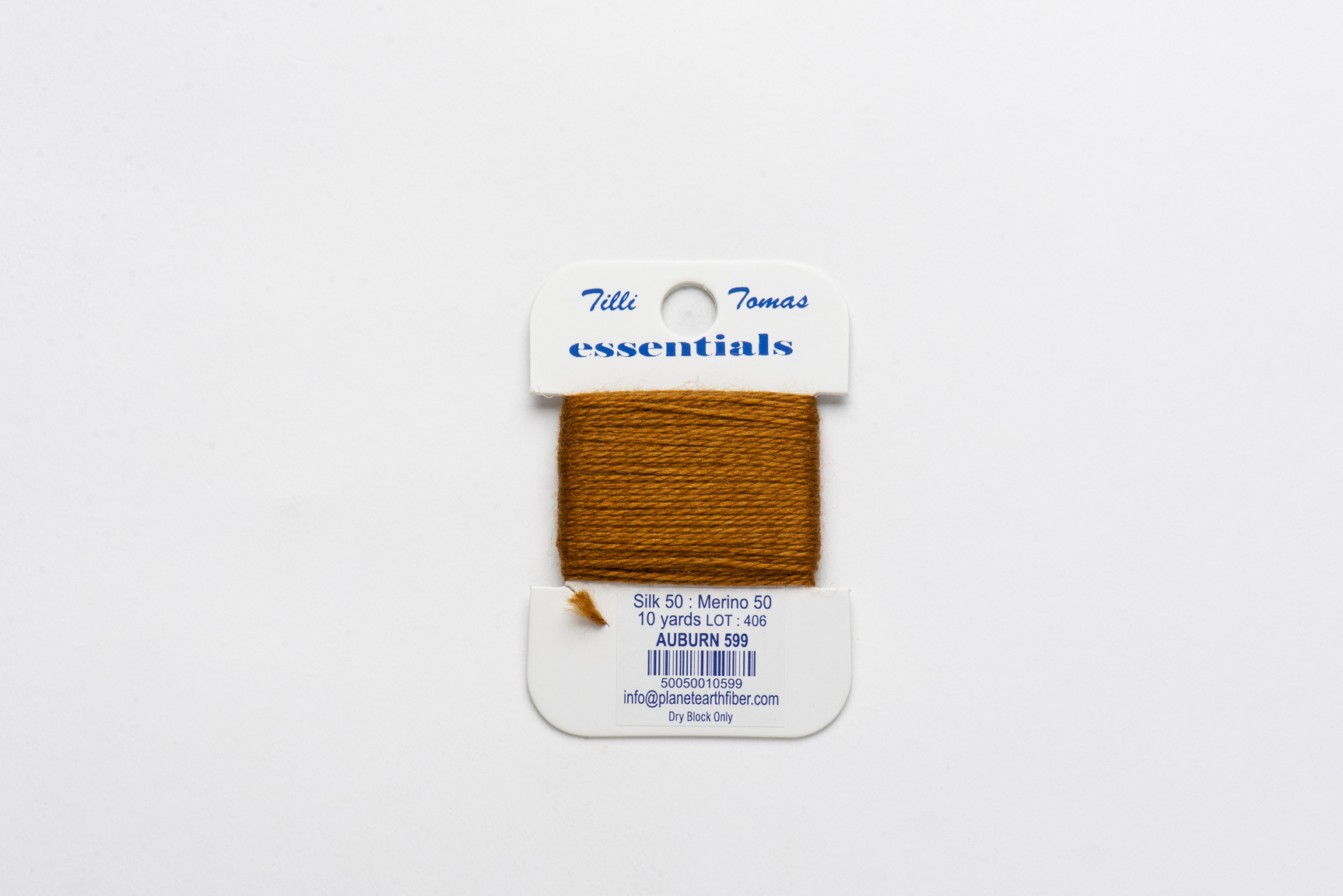Essentials Cards - 599 Auburn — silk card for needlepoint, 18 mesh