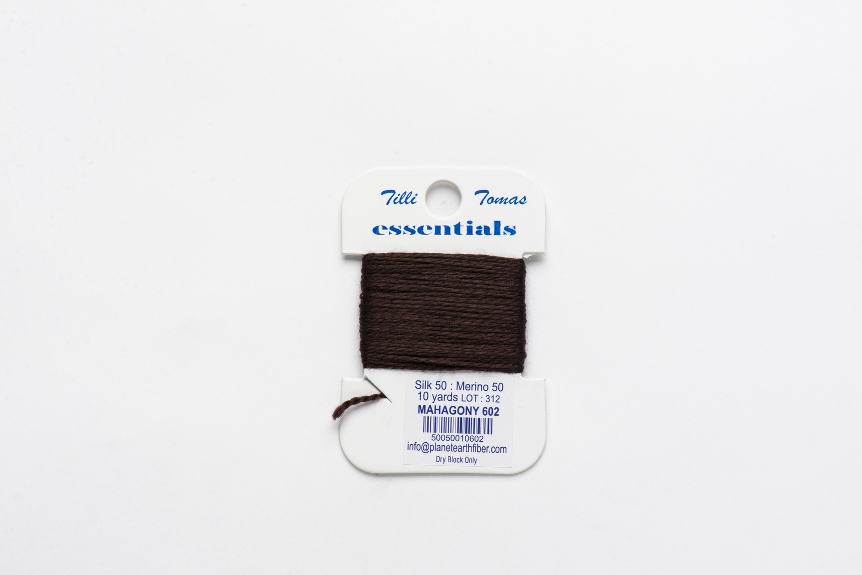 Essentials Cards - 602 Mahogany — silk card for needlepoint, 18 mesh