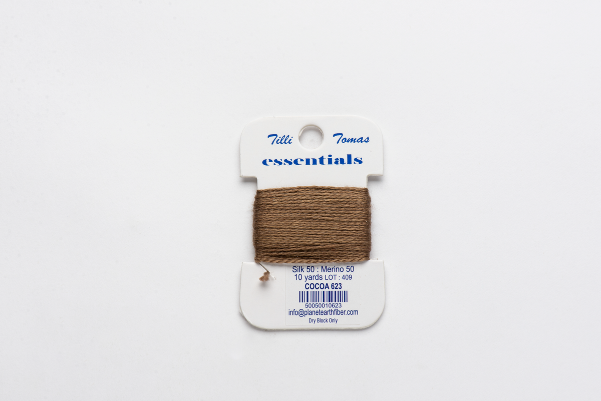 Essentials Cards - 623 Cocoa — silk card for needlepoint, 18 mesh