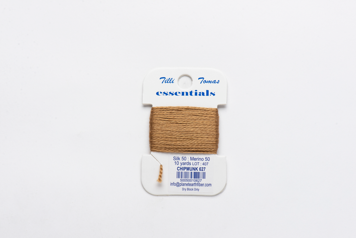 Essentials Cards - 627 Chipmunk — silk card for needlepoint, 18 mesh