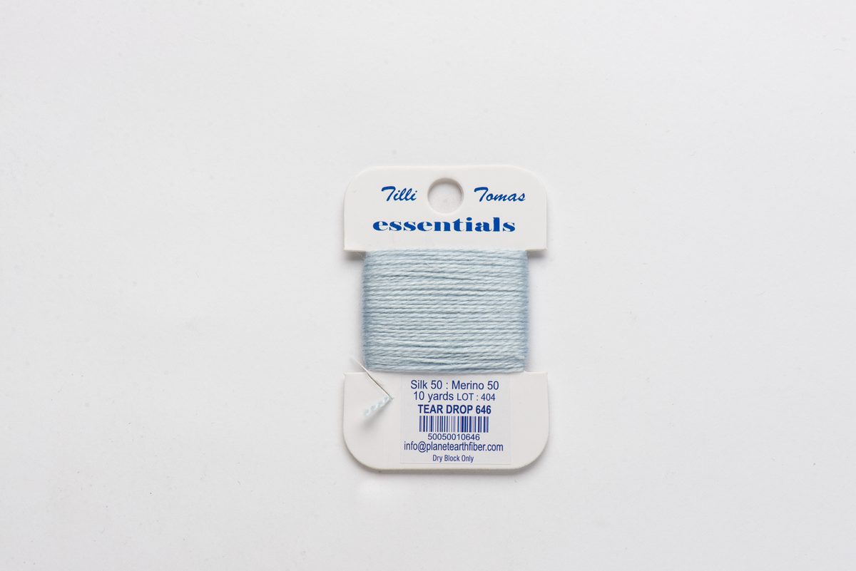 Essentials Cards - 646 Tear Drop — silk card for needlepoint, 18 mesh