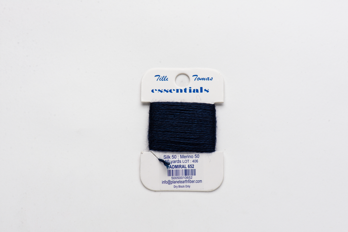 Essentials Cards - 652 Admiral — silk card for needlepoint, 18 mesh