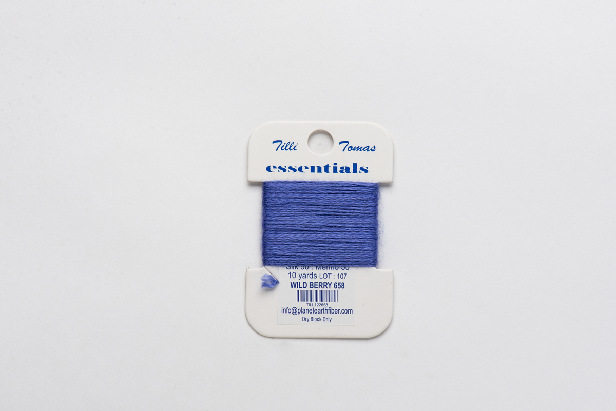Essentials Cards - 658 Wild Berry — silk card for needlepoint, 18 mesh