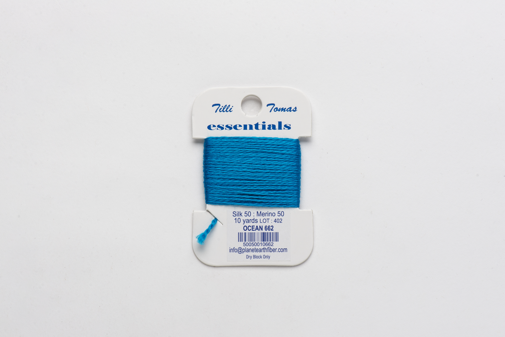 Essentials Cards - 662 Ocean — silk card for needlepoint, 18 mesh