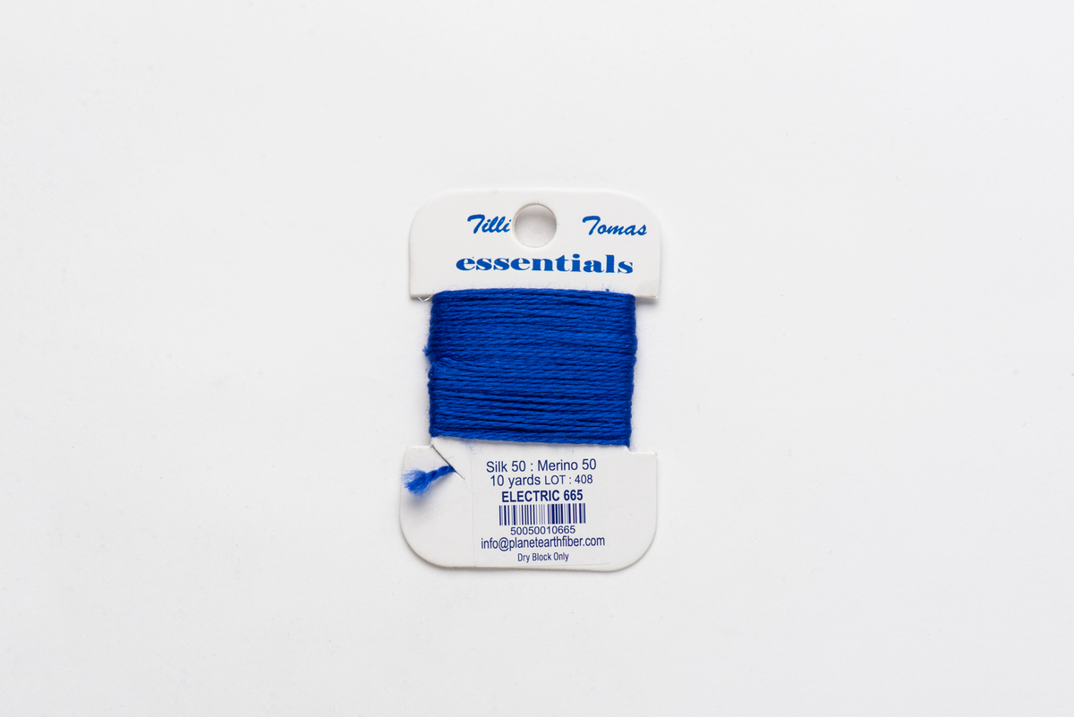 Essentials Cards - 665 Electric — silk card for needlepoint, 18 mesh