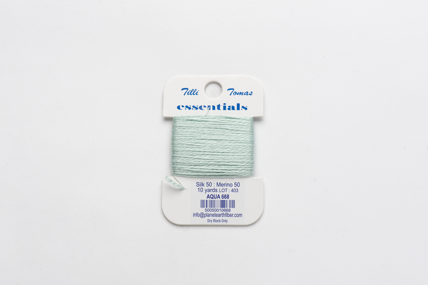 Essentials Cards - 668 Aqua — silk card for needlepoint, 18 mesh