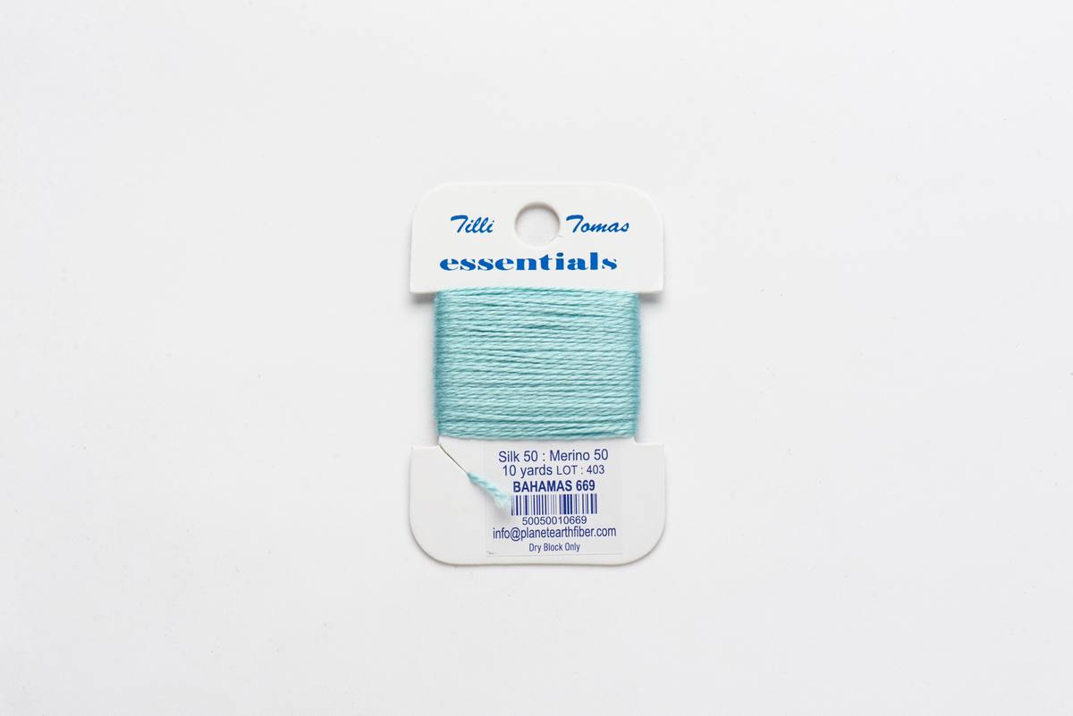 Essentials Cards - 669 Bahamas — silk card for needlepoint, 18 mesh