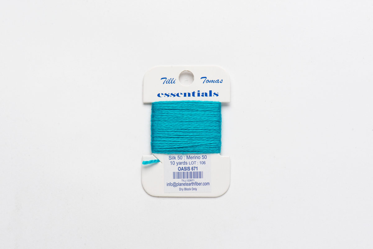 Essentials Cards - 671 Oasis — silk card for needlepoint, 18 mesh
