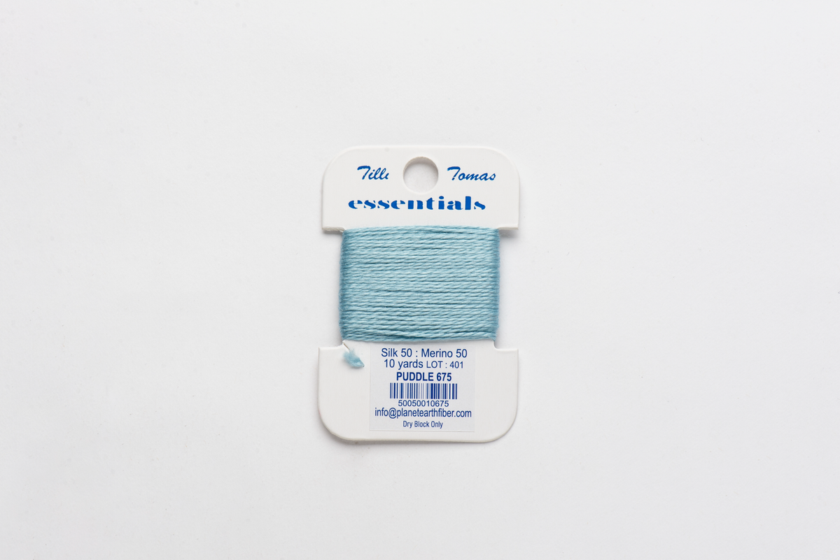 Essentials Cards - 675 Puddle — silk card for needlepoint, 18 mesh