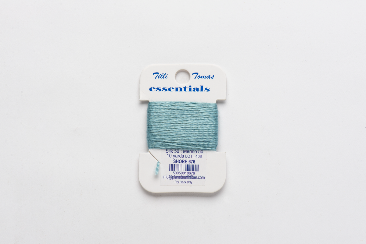 Essentials Cards - 676 Shore — silk card for needlepoint, 18 mesh