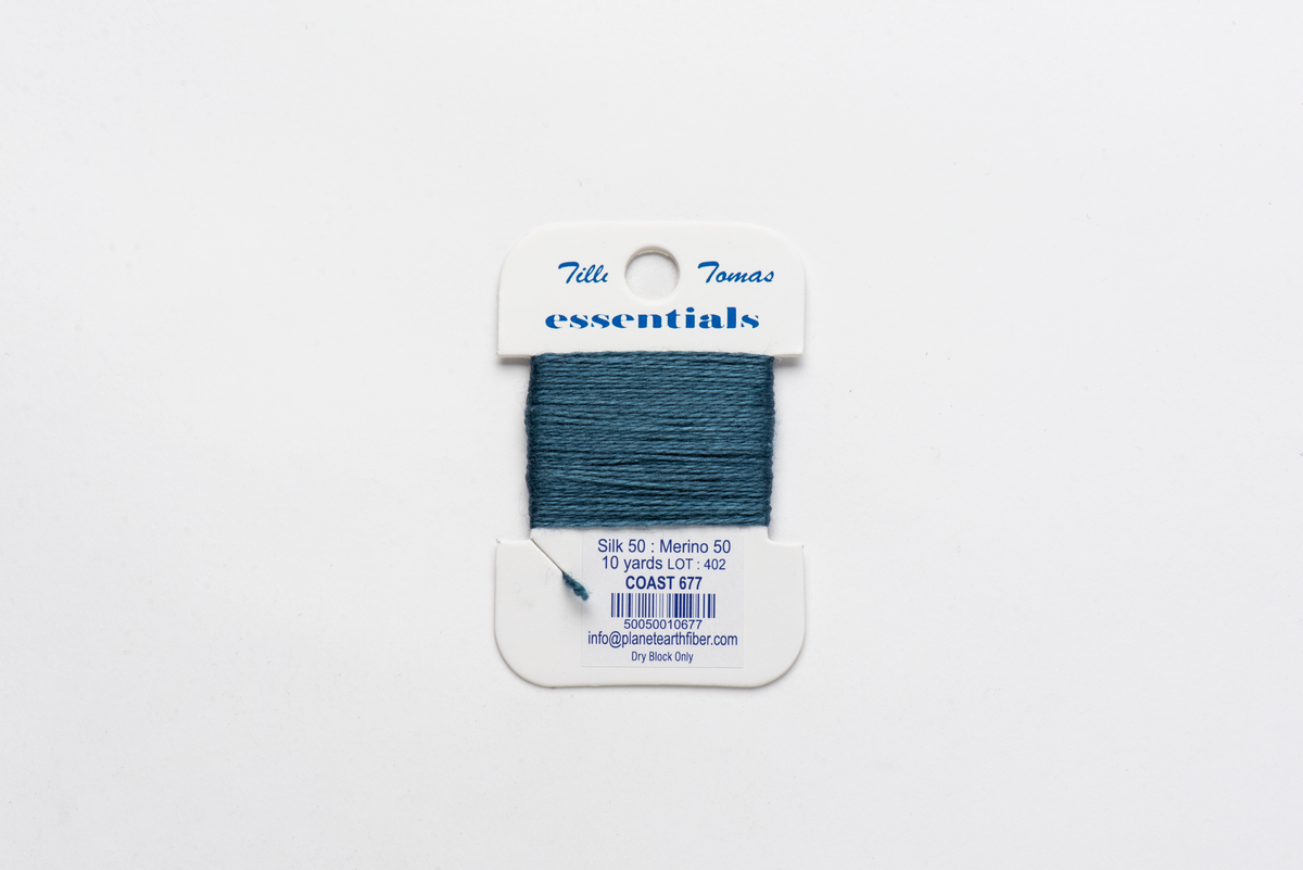 Essentials Cards - 677 Coast — silk card for needlepoint, 18 mesh