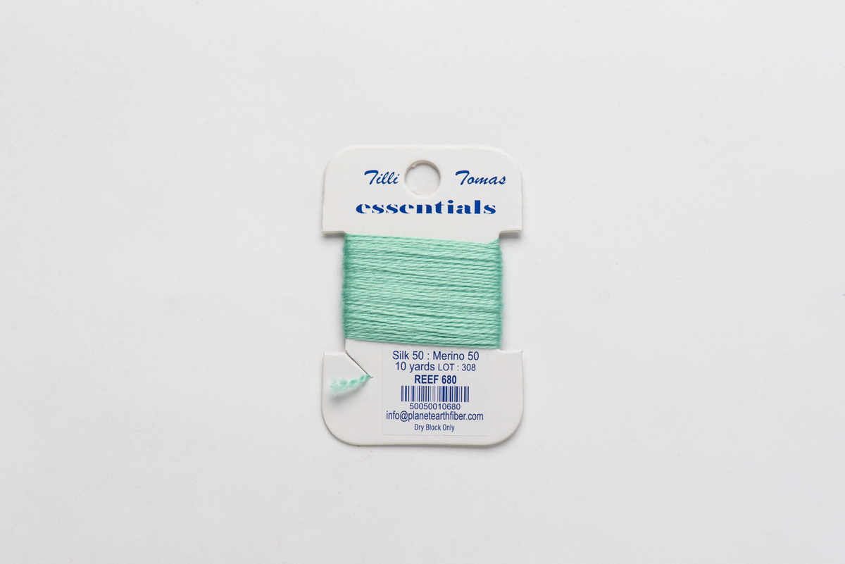 Essentials Cards - 680 Reef — silk card for needlepoint, 18 mesh