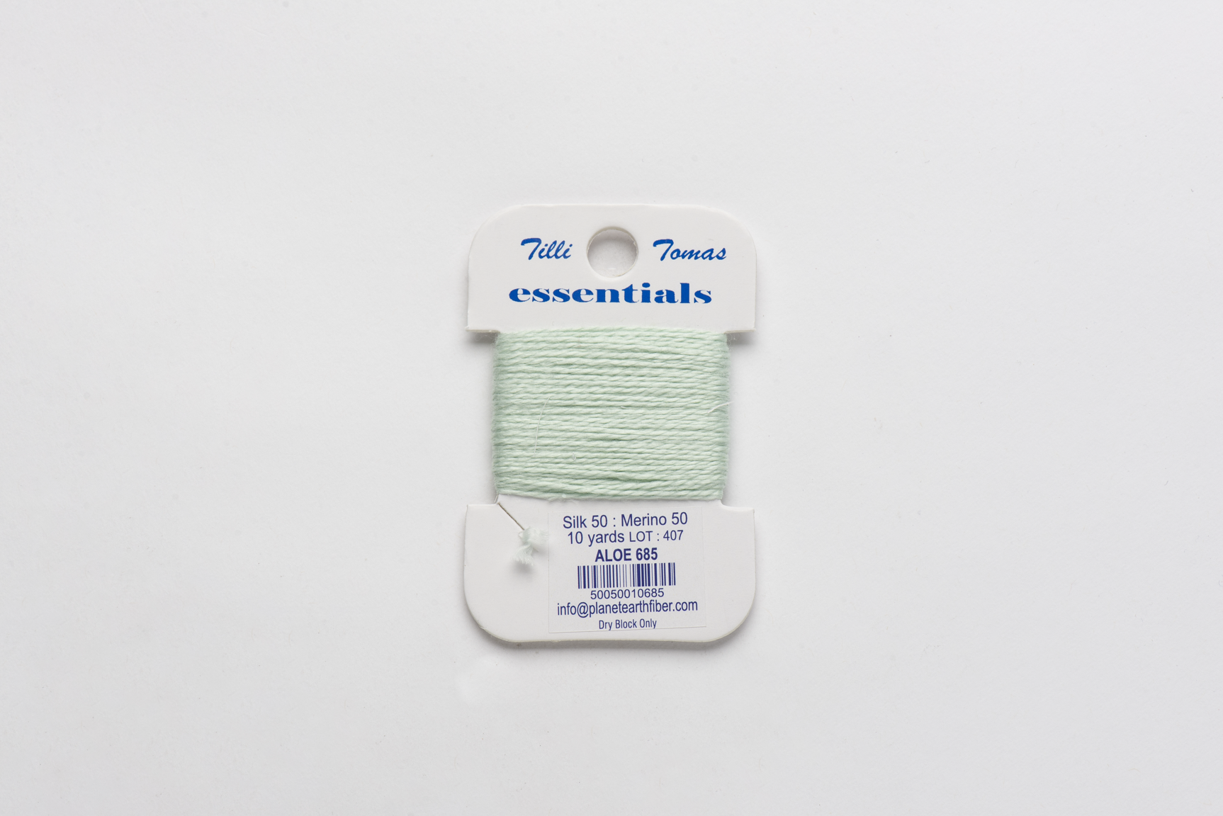 Essentials Cards - 685 Aloe — silk card for needlepoint, 18 mesh