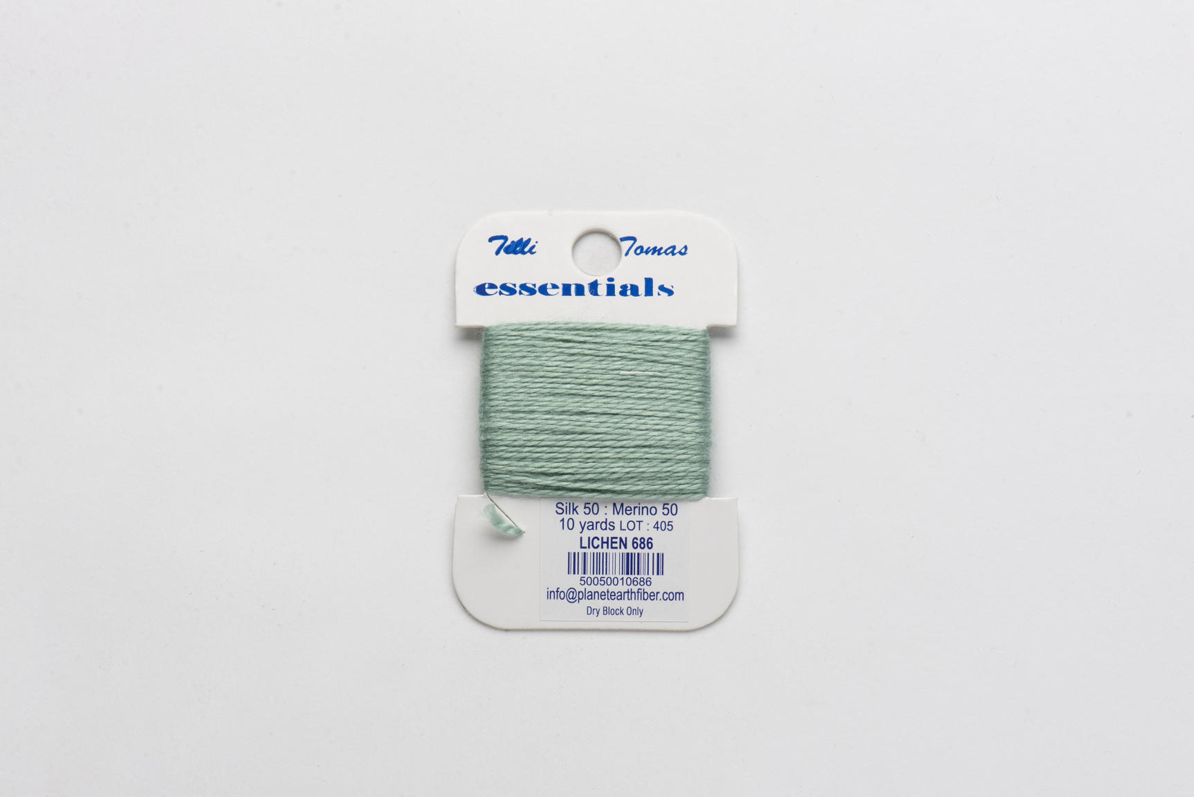 Essentials Cards - 686 Lichen — silk card for needlepoint, 18 mesh