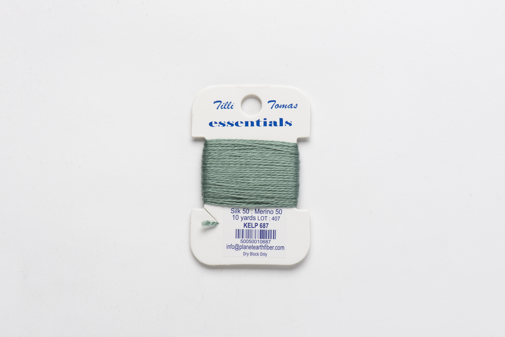 Essentials Cards - 687 Kelp — silk card for needlepoint, 18 mesh