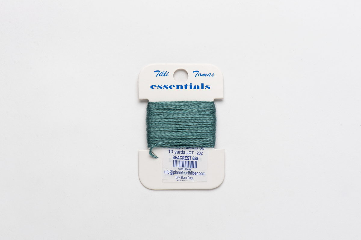 Essentials Cards - 688 Seacrest — silk card for needlepoint, 18 mesh