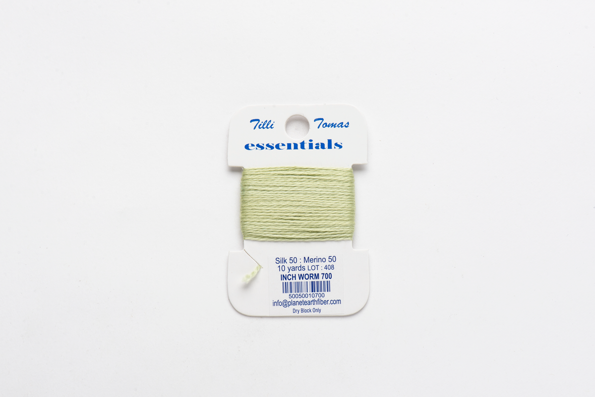 Essentials Cards - 700 Inchworm — silk card for needlepoint, 18 mesh