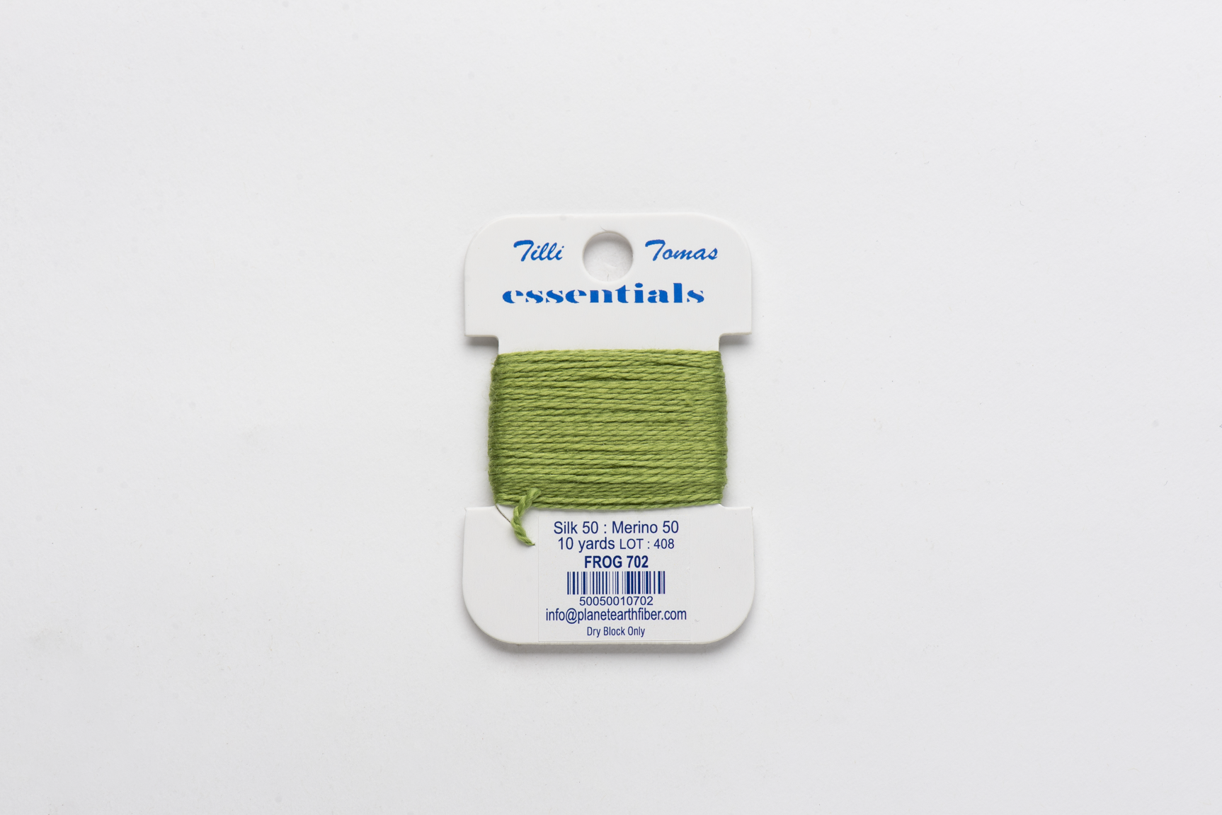 Essentials Cards - 702 Frog — silk card for needlepoint, 18 mesh