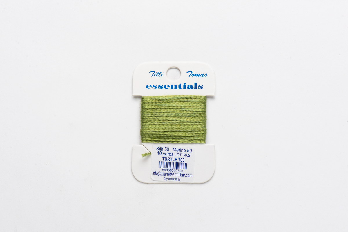 Essentials Cards - 703 Turtle — silk card for needlepoint, 18 mesh