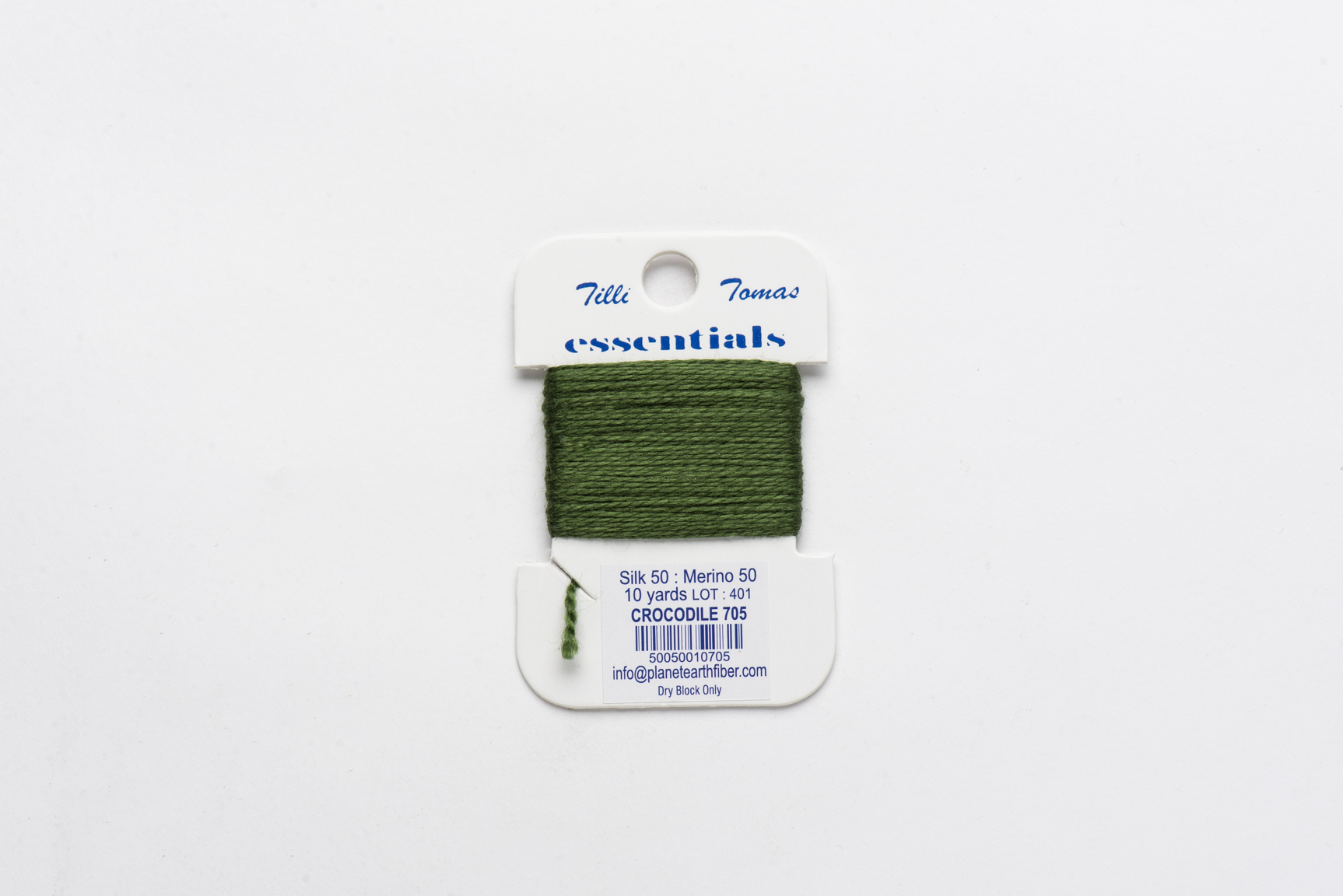 Essentials Cards - 705 Crocodile — silk card for needlepoint, 18 mesh