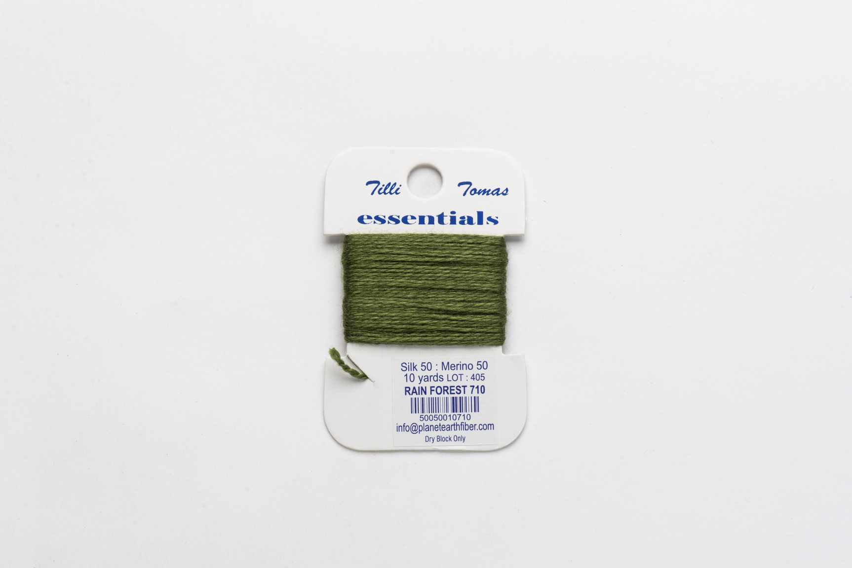 Essentials Cards - 710 Rain Forest — silk card for needlepoint, 18 mesh