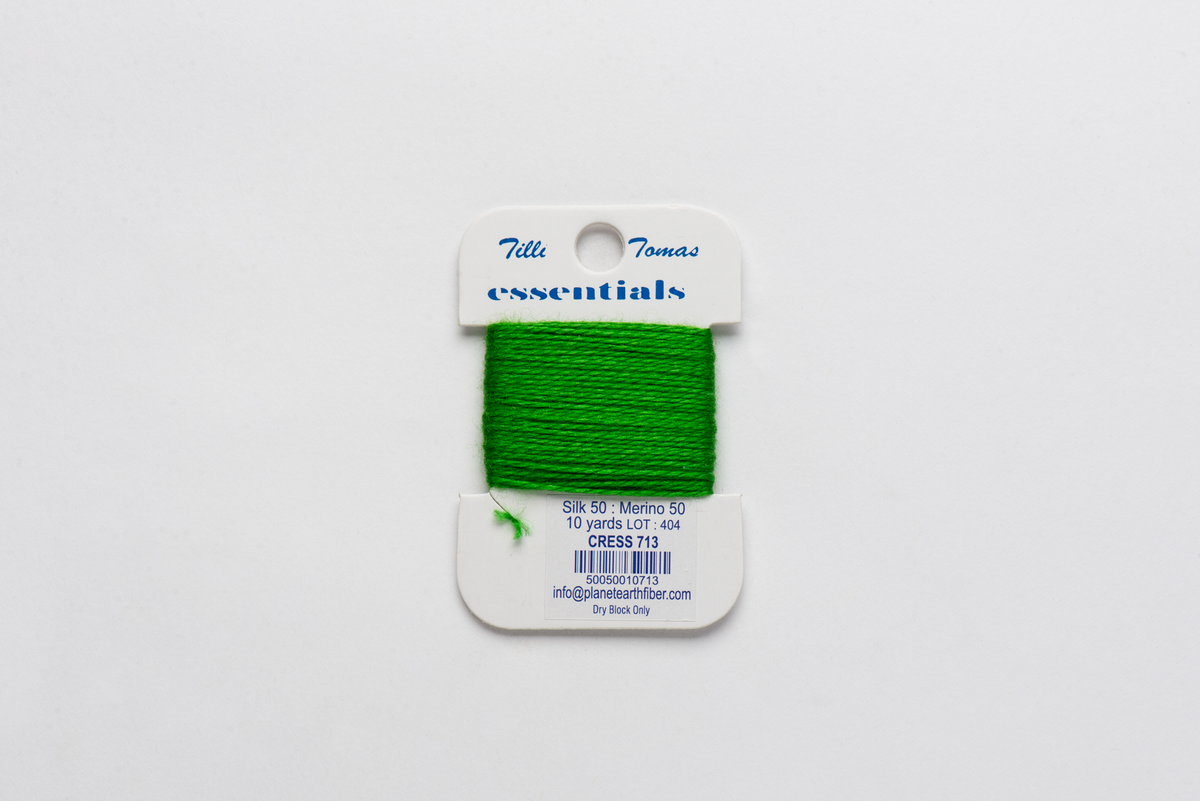 Essentials Cards - 713 Cress — silk card for needlepoint, 18 mesh