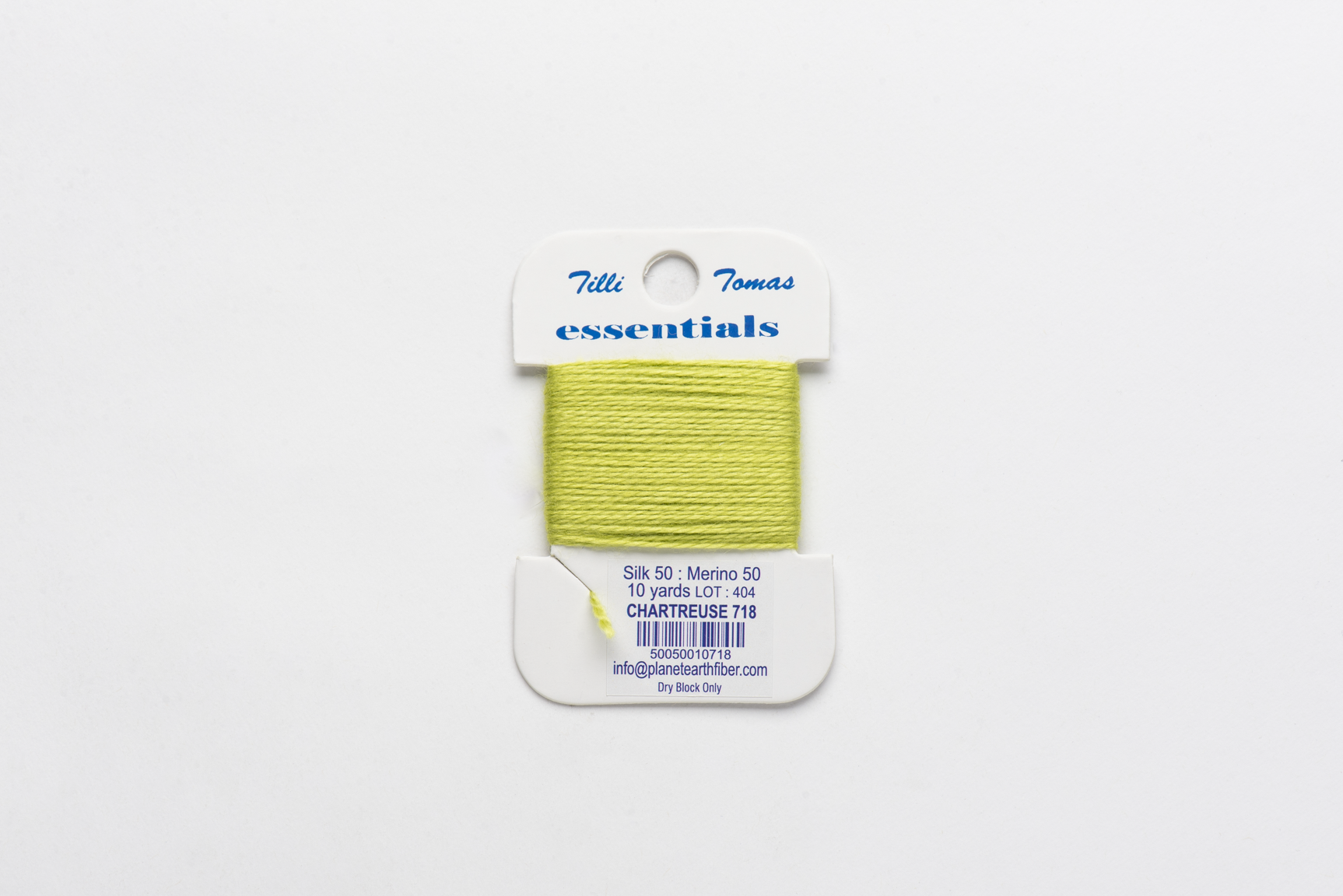 Essentials Cards - 718 Chartreuse — silk card for needlepoint, 18 mesh
