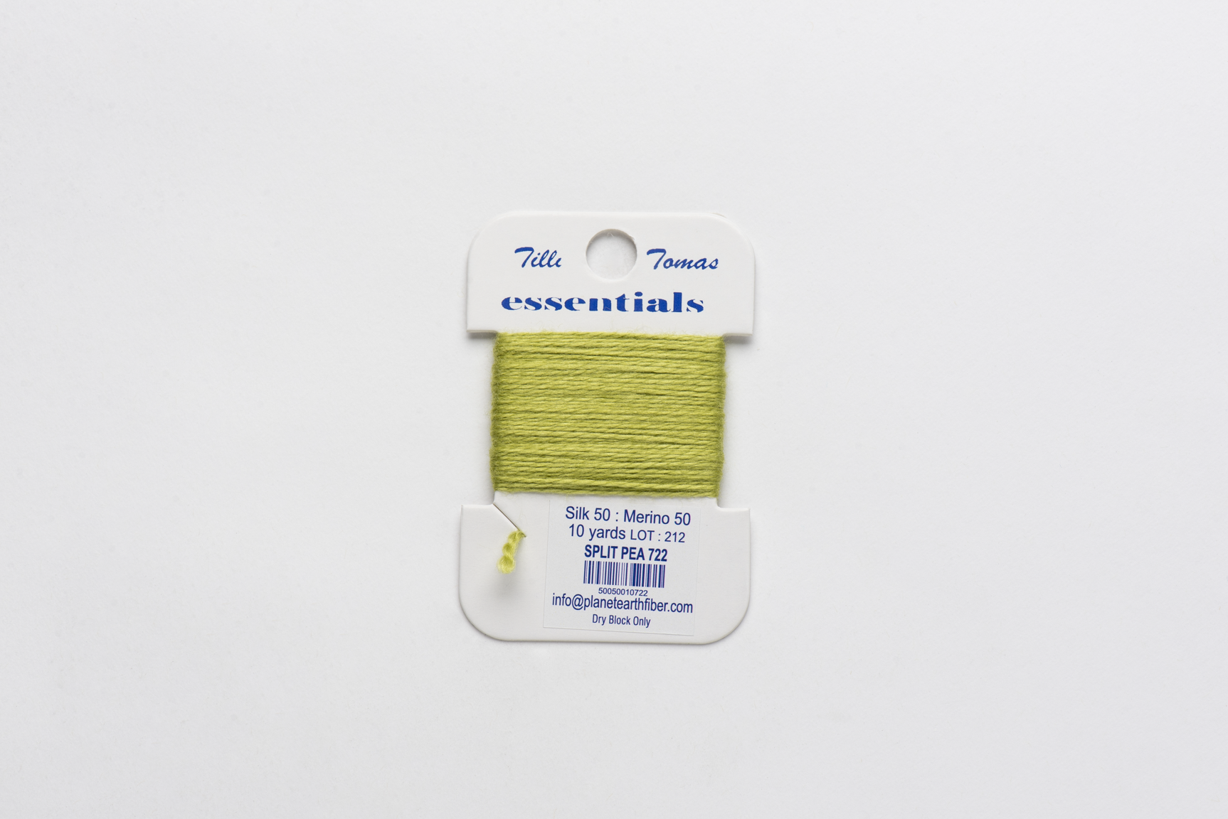 Essentials Cards - 722 Split Pea — silk card for needlepoint, 18 mesh