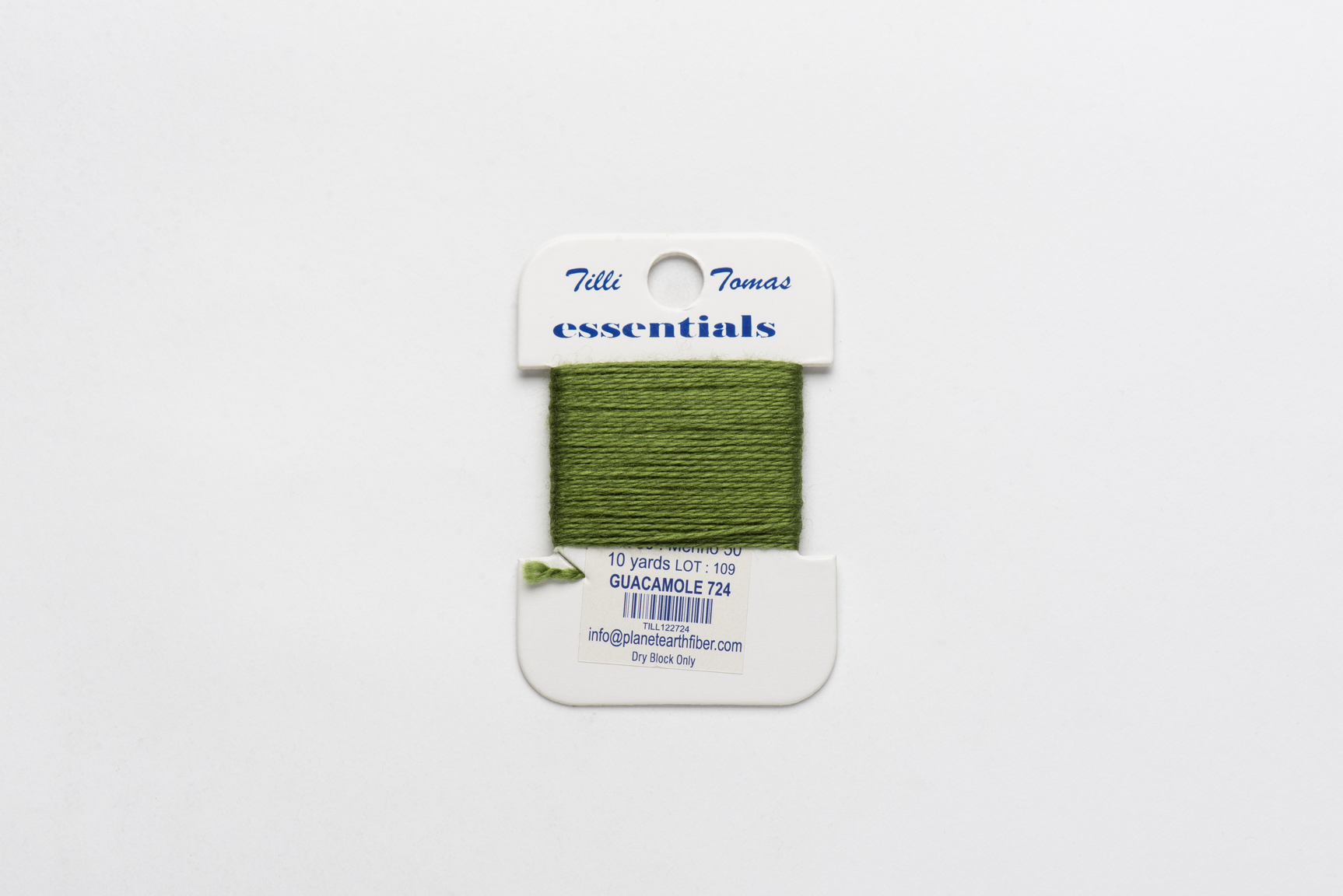 Essentials Cards - 724 Guacamole — silk card for needlepoint, 18 mesh
