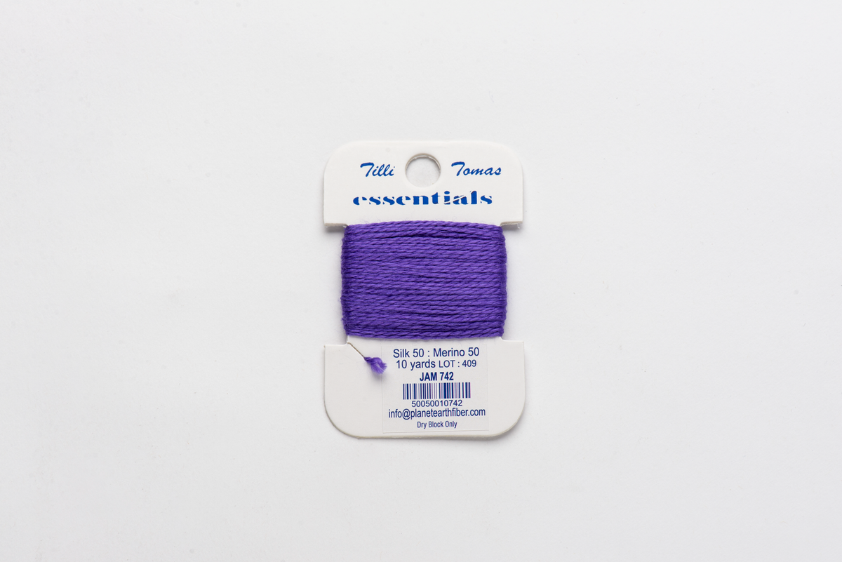 Essentials Cards - 742 Jam — silk card for needlepoint, 18 mesh
