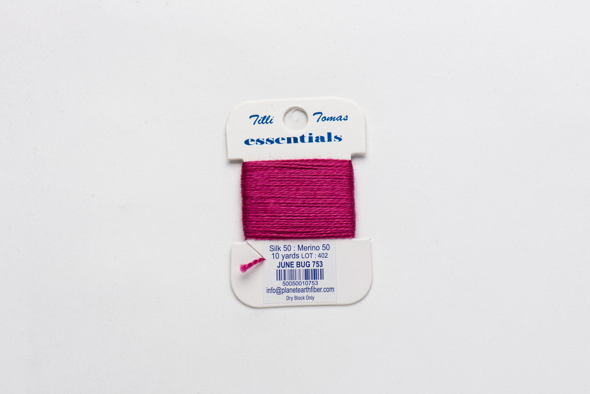 Essentials Cards - 753 June Bug — silk card for needlepoint, 18 mesh